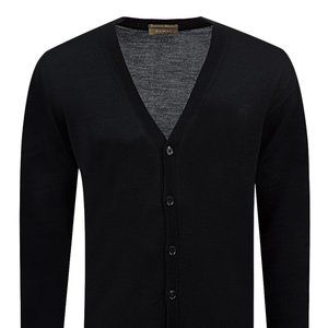 DAMAT Black Wool Cardigan